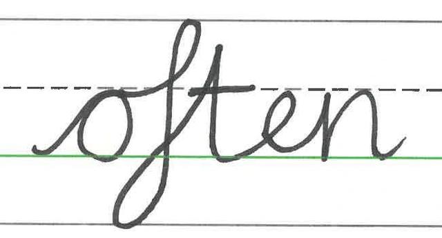 Which joins are being used in this letter string?