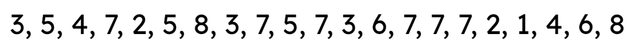 How many sevens are there in this set of data?