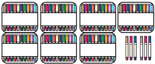 Look at the picture and fill in the missing number. There are 7 groups of ten and <span class="blank">______</span> extra ones.
