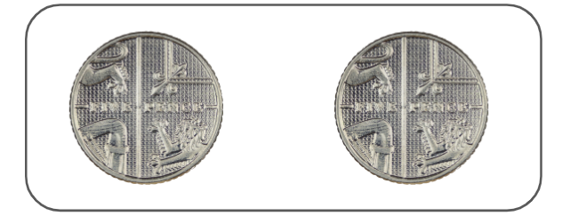 Two 5 pence coins