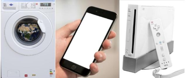 Washing machines, mobile phones and games consoles are examples of electrical ...