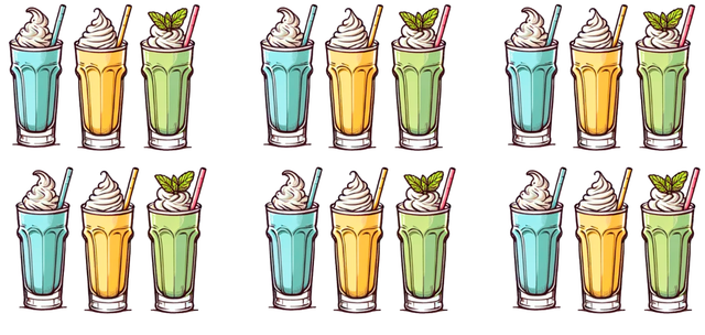 Which is the correct expression for the groups of milkshakes shown here?