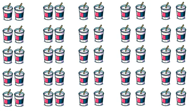 Which is the most efficient way to count the number of cups given to children at lunchtime?