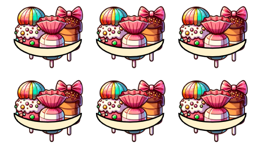 Look at the image which shows groups of cake pops. What multiplication could this image represent?