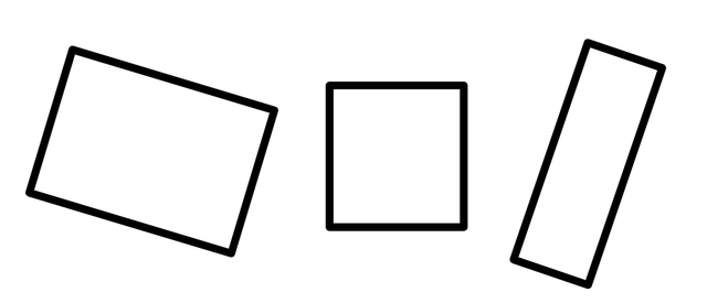 How many right angles do these three shapes have in total?