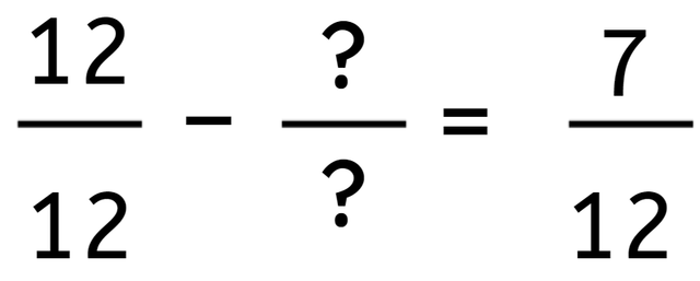 What is the missing fraction in this equation?
