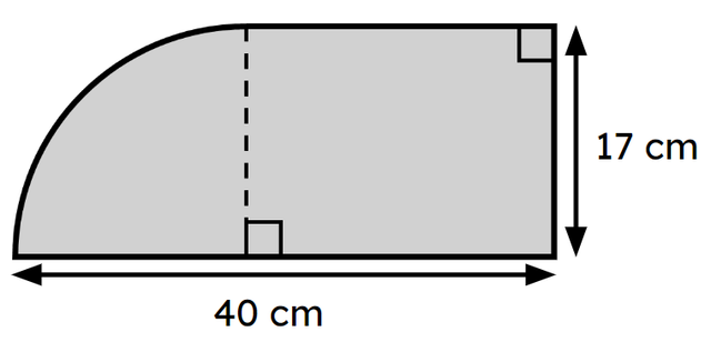 The area of this compound shape is <span class="blank">______</span> cm² to the nearest square centimetre.