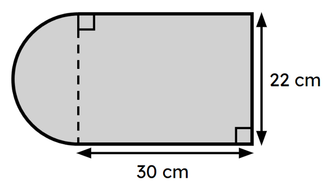 The area of this compound shape is <span class="blank">______</span> cm² to the nearest square centimetre.