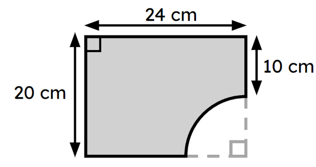 The area of this compound shape is <span class="blank">______</span> cm² to 1 decimal place.