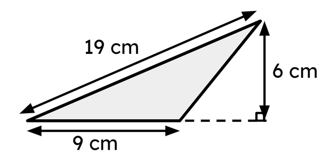 The area of this triangle is <span class="blank">______</span> cm².