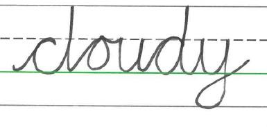 Which cursive letter joins are being used in this word?