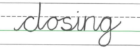 Which cursive letter joins are being used in this letter string?