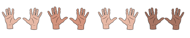 There are 4 children. How many fingers are there altogether?
