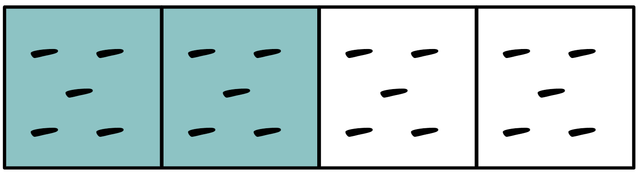 <Math> \frac{2}{4} </Math> of 20 = <span class="blank">______</span>