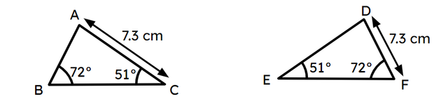 Are these two triangle congruent? Explain your answer.