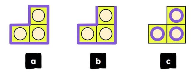 Which of these shapes has string around its outline?