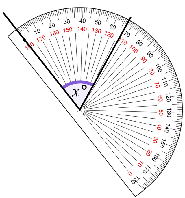 What is the size of the angle marked <Math>x</Math>?