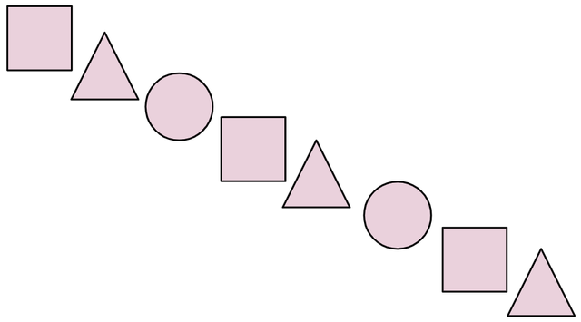 Which of these could be the unit of repeat for this pattern?