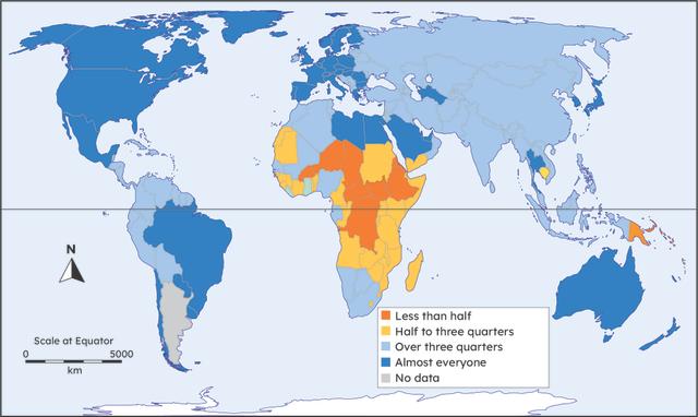 Look at the map. Choose the statement that you believe is correct.