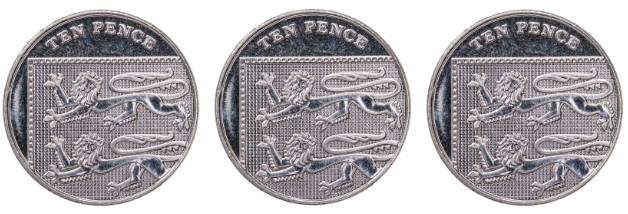 Jun has three 10 p coins. How much money does Jun have in total? <span class="blank">______</span> p