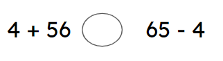 Use > , < or = to complete the equation