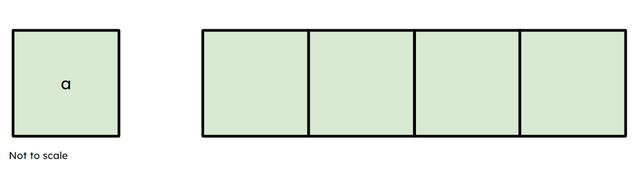 Shape A is a square with a perimeter of 12 cm. A new shape has been composed from copies of shape A. What is its perimeter? <span class="blank">______</span> cm.