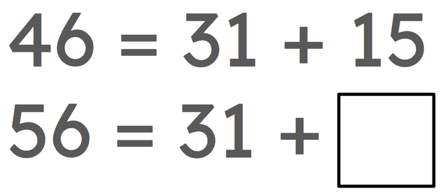 Use the first equation to help solve the second equation.