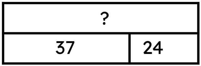 Find the missing whole in the bar model.