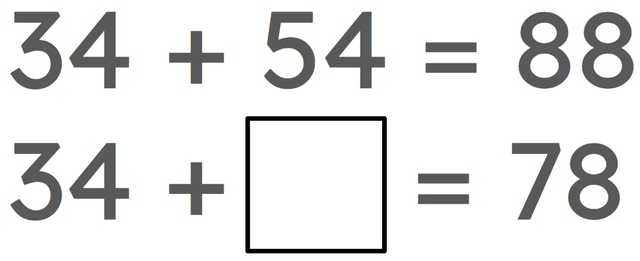 Use the first equation to help solve the second equation.