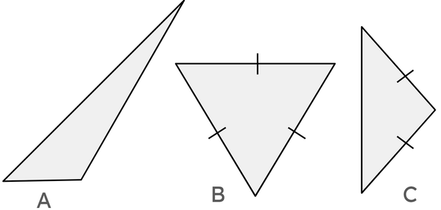 Match the triangles to the correct description.