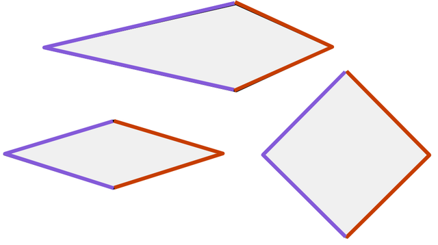 True or false. A kite can also be a rhombus or a square.