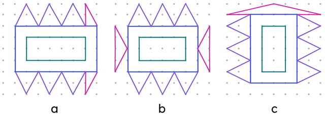 Which of the patterns has two lines of symmetry?