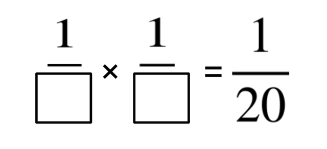 Tick the possible digit pairs that would satisfy this equation.