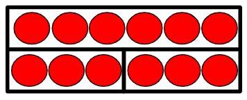 Use the bar model to complete the sentence. Half of 6 is equal to <span class="blank">______</span>
