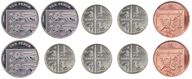 Find the value of this set of coins. <span class="blank">______</span> p