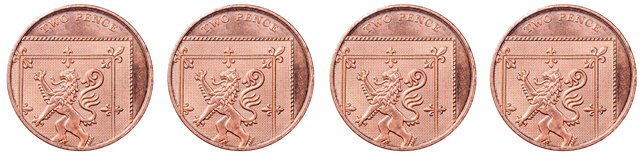 Which statement about these 2 p coins is correct?