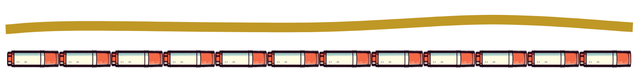 The length of the rope has been measured using pens. The rope is <span class="blank">______</span> pens long.