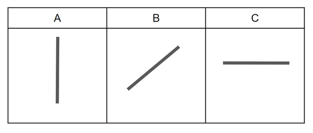 Look at the table. Which line is horizontal?