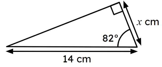 Work out <Math>x</Math> to 1 decimal place.