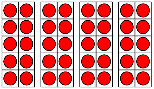 Skip count in 10s to count the counters. There are <span class="blank">______</span> counters.