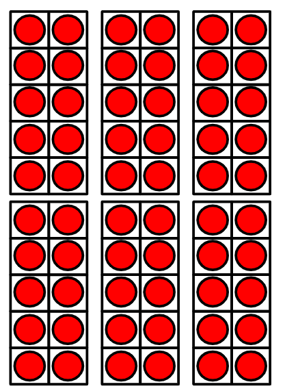 Skip count in 10s to count the counters. Select the correct number of counters.