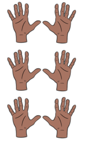 How many fives will be equal to 3 tens?