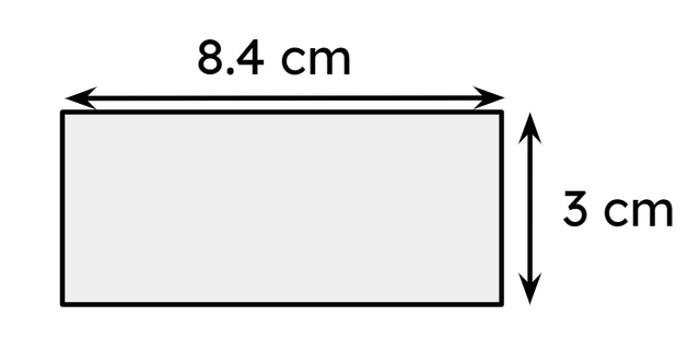 What is the area of this rectangle? Check the measurements carefully. <span class="blank">______</span> <Math>cm^2</Math>