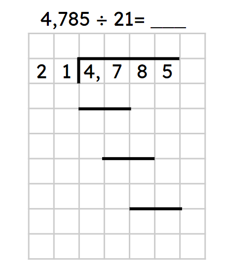 Calculate the equation using long division. If there is a remainder write this using r.