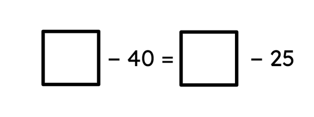 Match the value of the first missing number with the correct value of the second missing number.