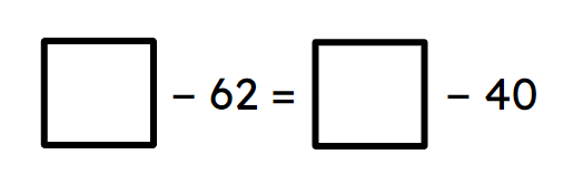 Match the value of the second missing number with the correct value of the first missing number.