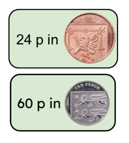 Which expression represents how to find the total number of coins in these wallets?