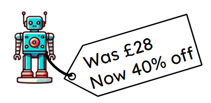 Work out the new price of the toy robot. £<span class="blank">______</span>