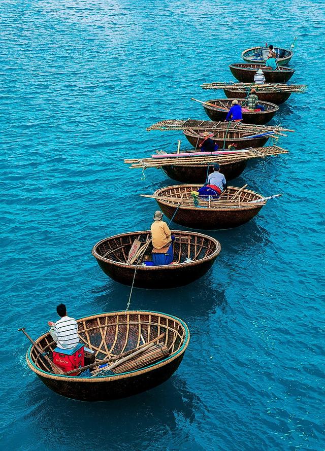 Coracles are light, bowl-shaped boats with a woven frame covered with hides.
