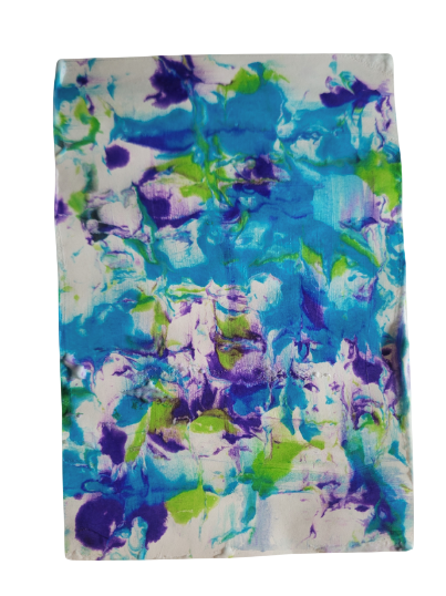 What equipment is needed to create a marbled print with shaving foam?